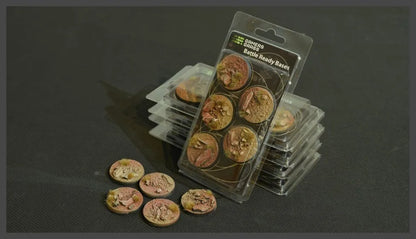 Round Badland Bases 40mm (x5)-Gamers Grass-Radaddel