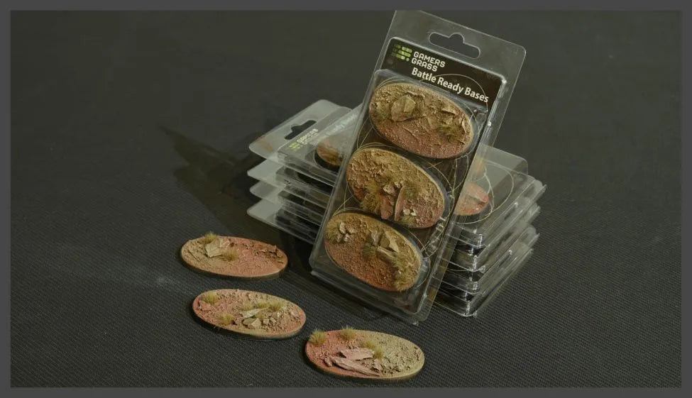 Ovale Badland Bases 75mm (x3)-Gamers Grass-Radaddel