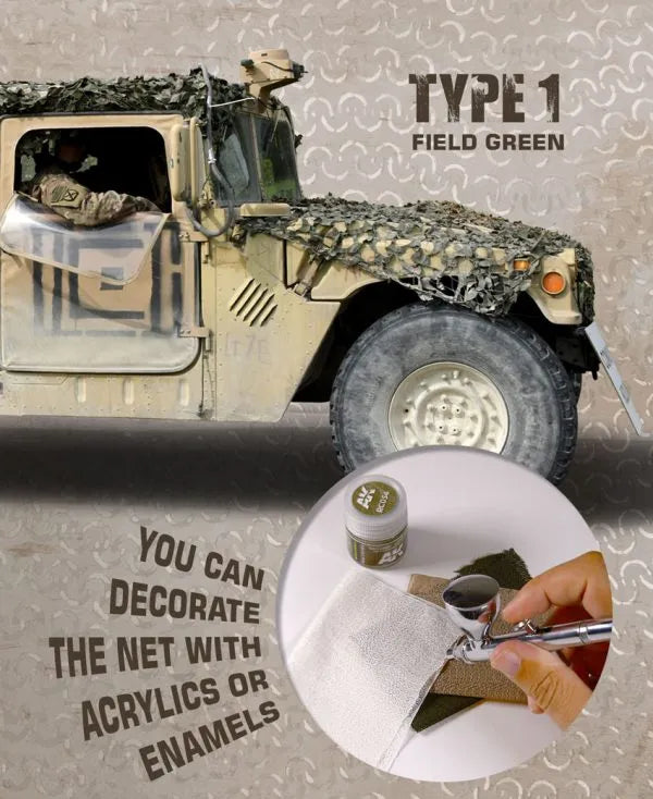 Camouflage Net Field Green Type 1-AK-Interactive-Radaddel