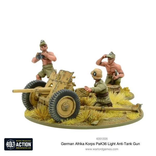 Afrika Korps Pak 36 Light Anti-tank Gun-Warlord Games-Radaddel