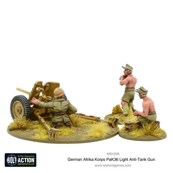 Afrika Korps Pak 36 Light Anti-tank Gun-Warlord Games-Radaddel