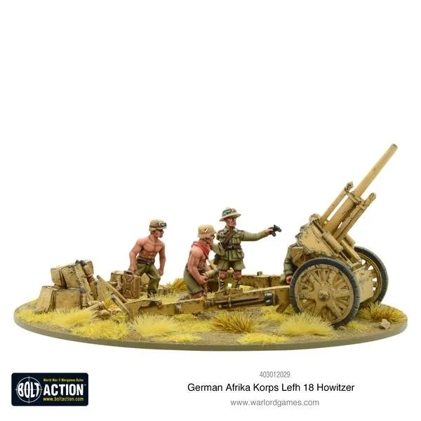 Afrika Korps LeFH 18 10.5cm Medium Artillery-Warlord Games-Radaddel