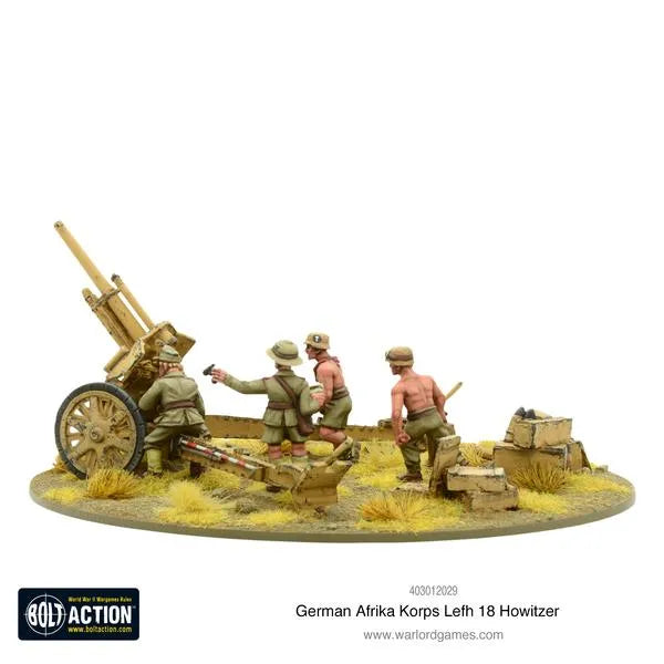 Afrika Korps LeFH 18 10.5cm Medium Artillery-Warlord Games-Radaddel