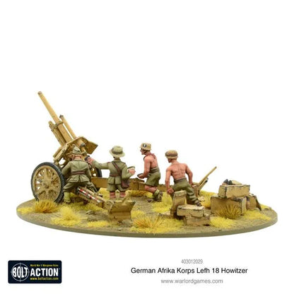 Afrika Korps LeFH 18 10.5cm Medium Artillery-Warlord Games-Radaddel