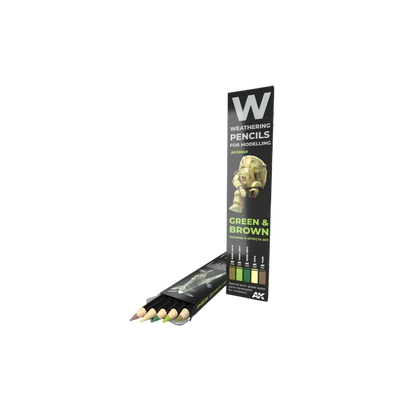 Watercolor Pencil Set Green and Brown Camouflages-AK-Interactive-Radaddel