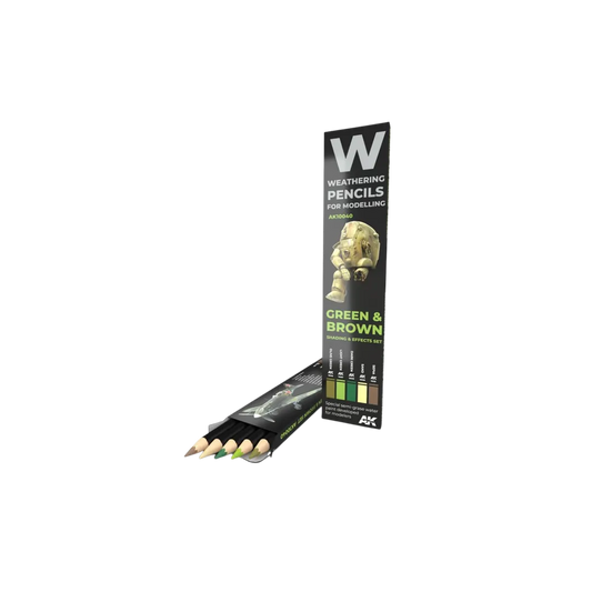 Watercolor Pencil Set Green and Brown Camouflages-AK-Interactive-Radaddel