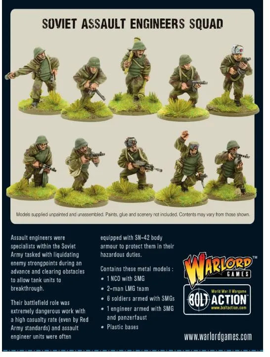 Soviet Assault Engineers Squad-Warlord Games-Radaddel