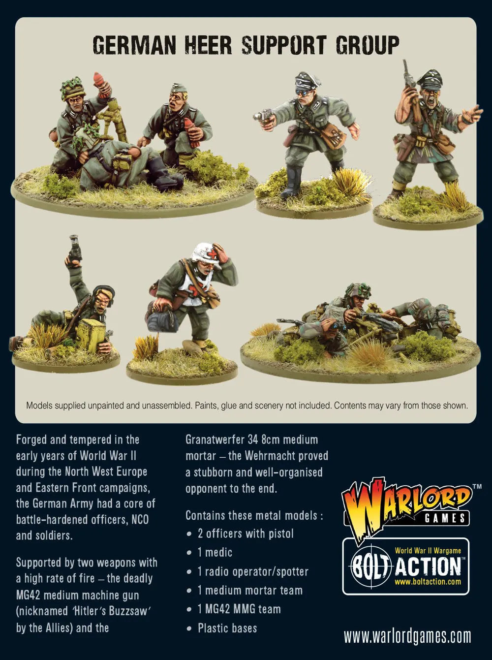 German Heer Support Group-Warlord Games-Radaddel