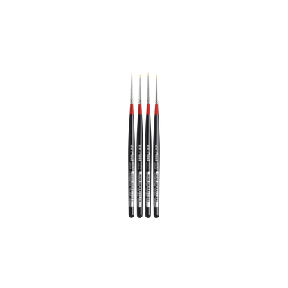 Micro-Nova Malpinselset Serie 170 mit 4 Pinseln Synthetik-Da Vinci-Radaddel