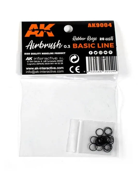 Rubber Rings (20 UNITS) for AK Airbrush-AK-Interactive-Radaddel