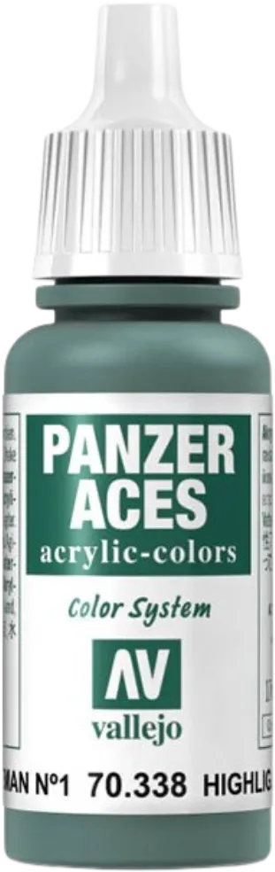 Panzer Aces 038 Highlight German I (Feldgrau) 17 ml-Vallejo-Radaddel