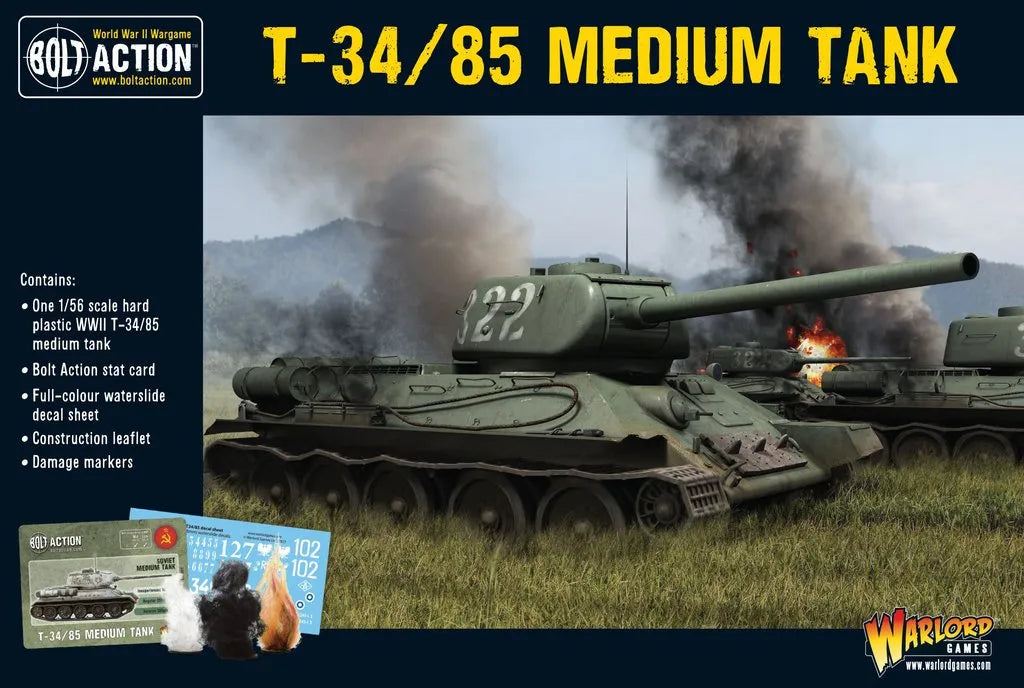 T-34/85 Medium Tank (plastic)-Warlord Games-Radaddel