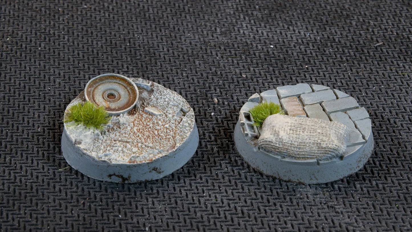 Round Urban Warfare Bases 25mm (x10)-Gamers Grass-Radaddel