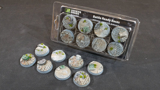 Round Urban Warfare Bases 32mm (x8)-Gamers Grass-Radaddel