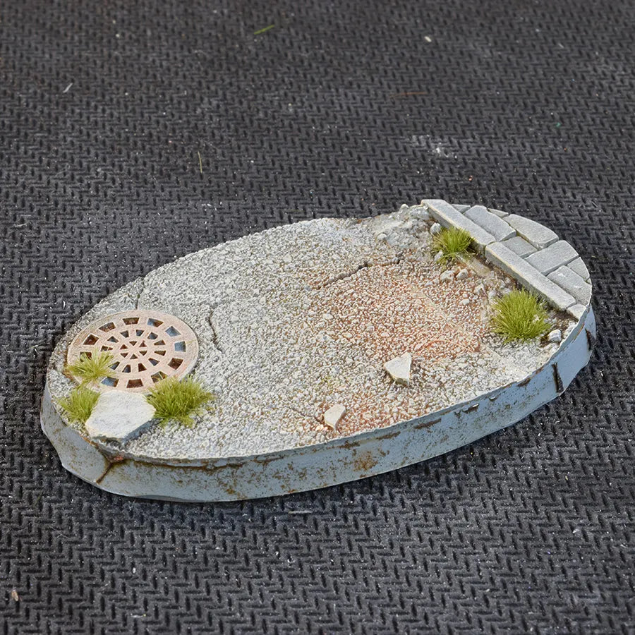 Ovale Urban Warfare Bases 60mm (x4)-Gamers Grass-Radaddel