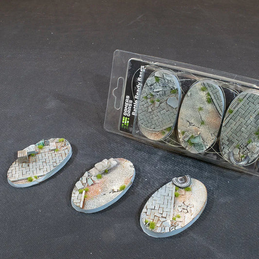 Ovale Urban Warfare Bases 75mm (x3)-Gamers Grass-Radaddel