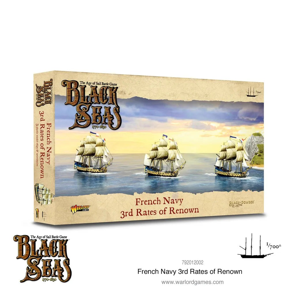 French Navy 3rd Rates of Renown-Warlord Games-Radaddel