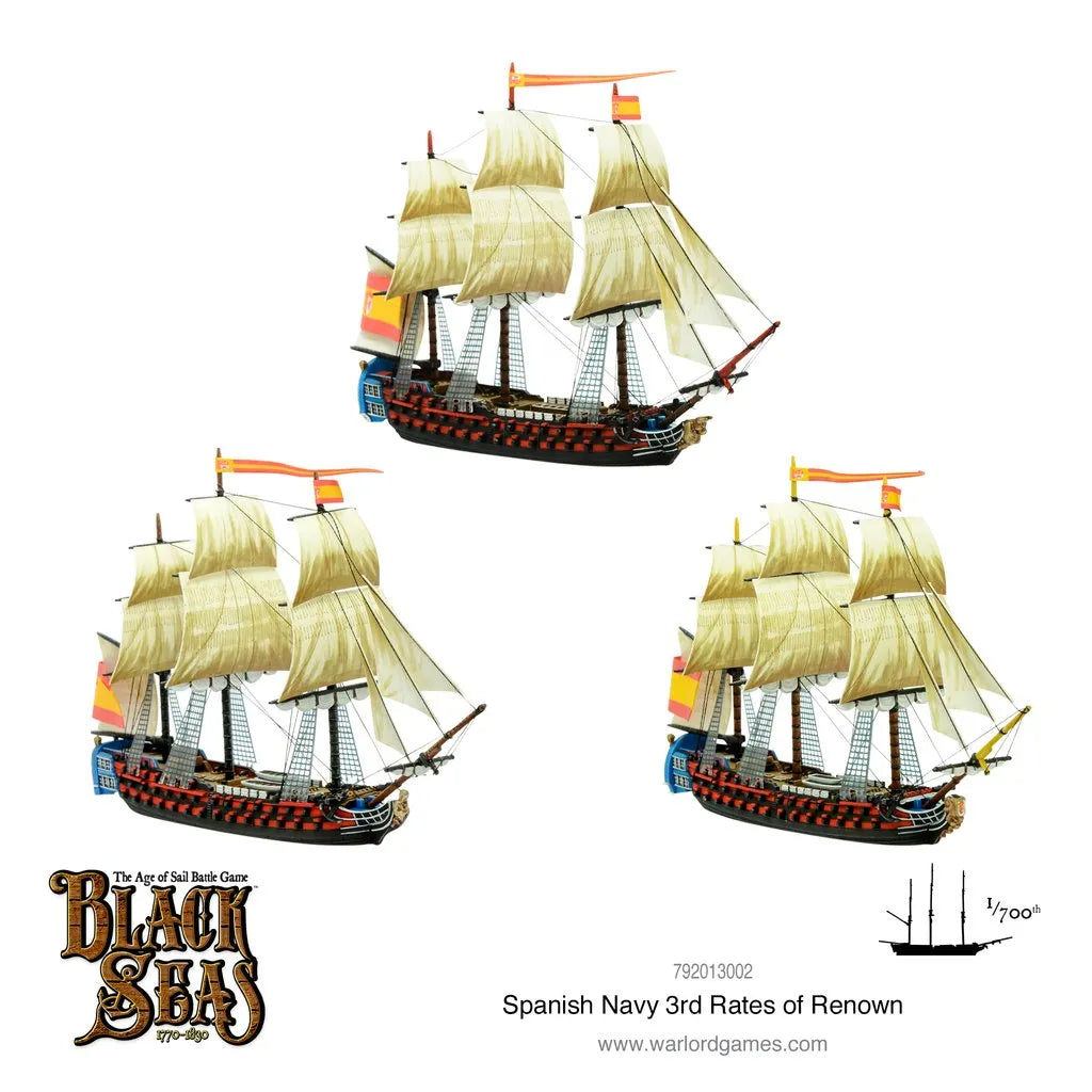 Spanish Navy 3rd Rates of Renown-Warlord Games-Radaddel