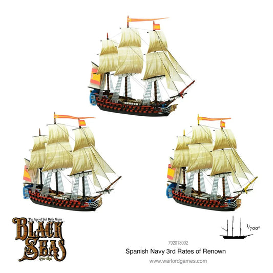 Spanish Navy 3rd Rates of Renown-Warlord Games-Radaddel