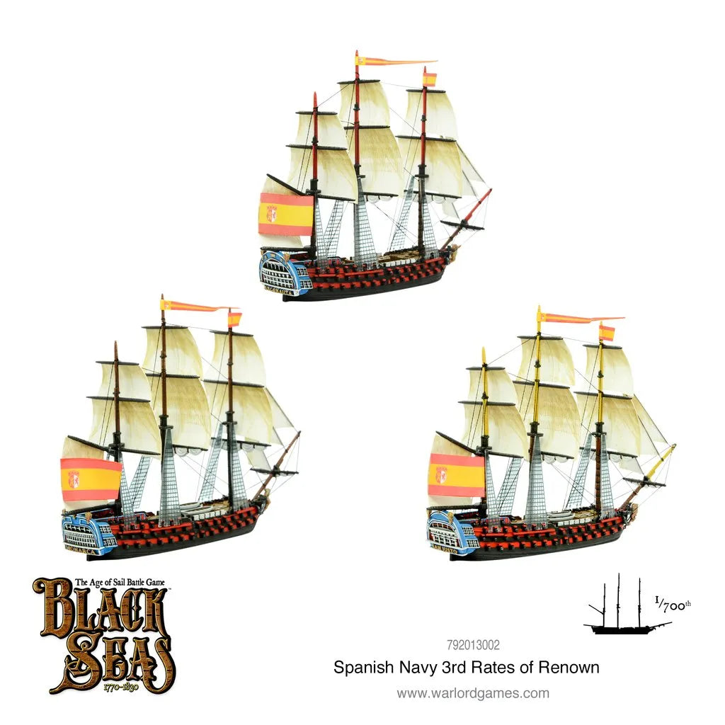 Spanish Navy 3rd Rates of Renown-Warlord Games-Radaddel