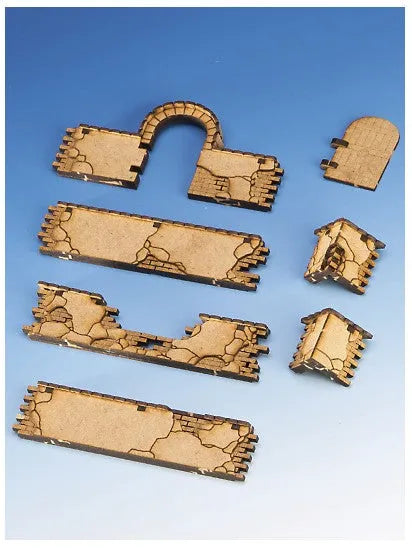 Cabans Mauern mit Tür 1-Freebooter Miniatures-Radaddel