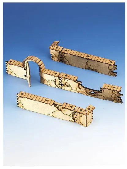 Cabans Mauern mit Tür 1-Freebooter Miniatures-Radaddel