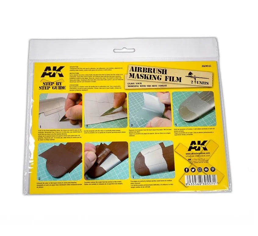 AK Airbrushing Masking Film (2 units)-AK-Interactive-Radaddel