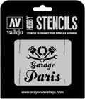 Vintage Garage Sign Stencil-Vallejo-Radaddel