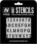 Stamp Font Stencil-Vallejo-Radaddel