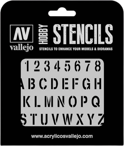 Stamp Font Stencil-Vallejo-Radaddel