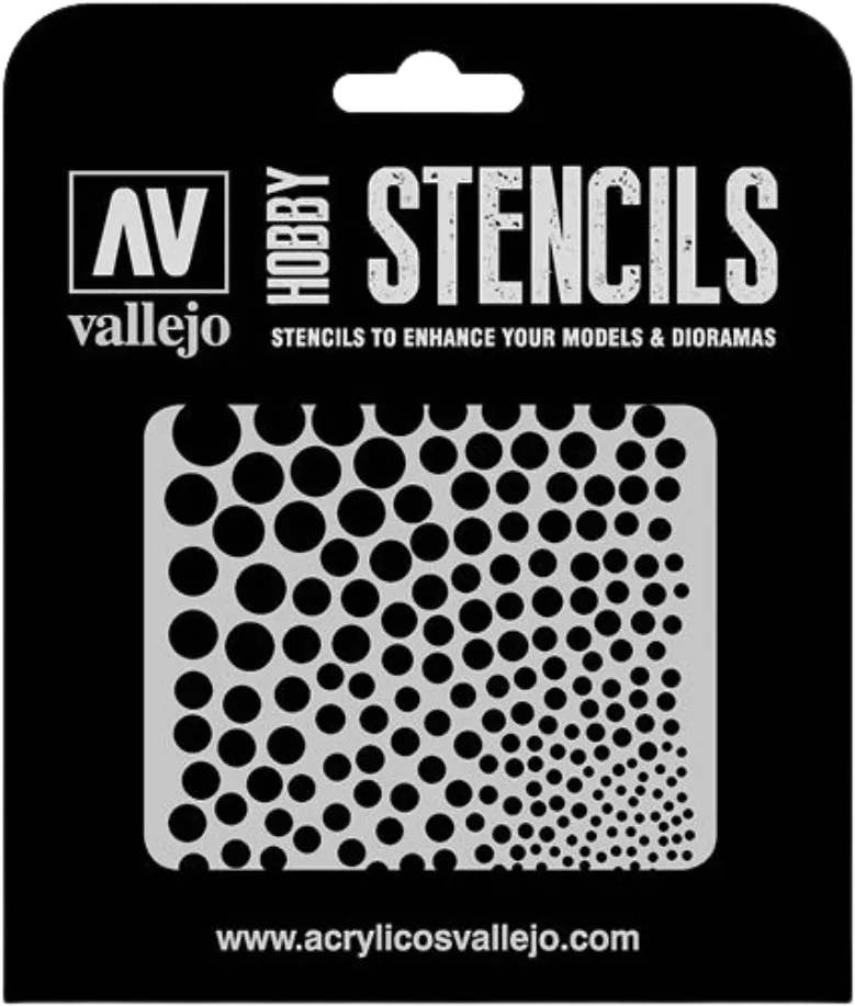 Circle Textures Stencil-Vallejo-Radaddel