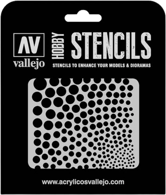 Circle Textures Stencil-Vallejo-Radaddel