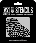 Distorted Honeycomb Stencil-Vallejo-Radaddel