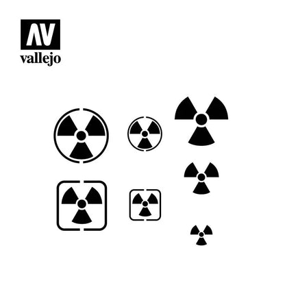 Radioactivity Signs Stencil-Vallejo-Radaddel