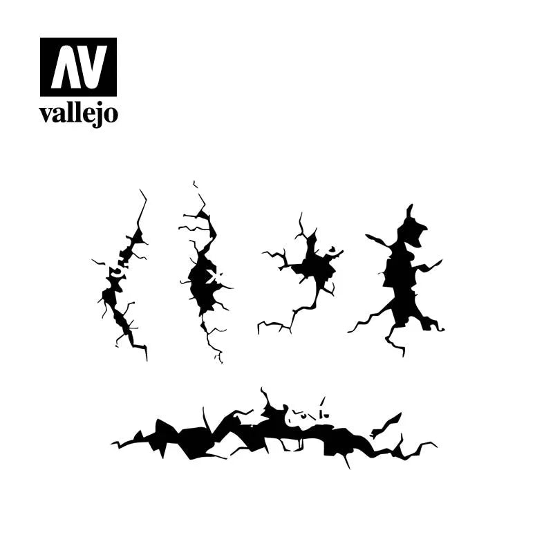Cracked Wall Stencil-Vallejo-Radaddel