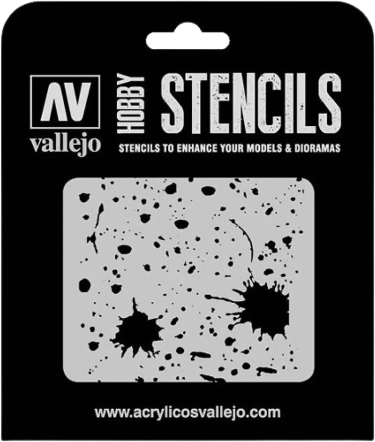 Splash & Stains Stencil-Vallejo-Radaddel