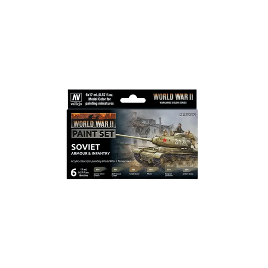 Model Color: WWII Paint Set Soviet Armour & Infantry-Vallejo-Radaddel