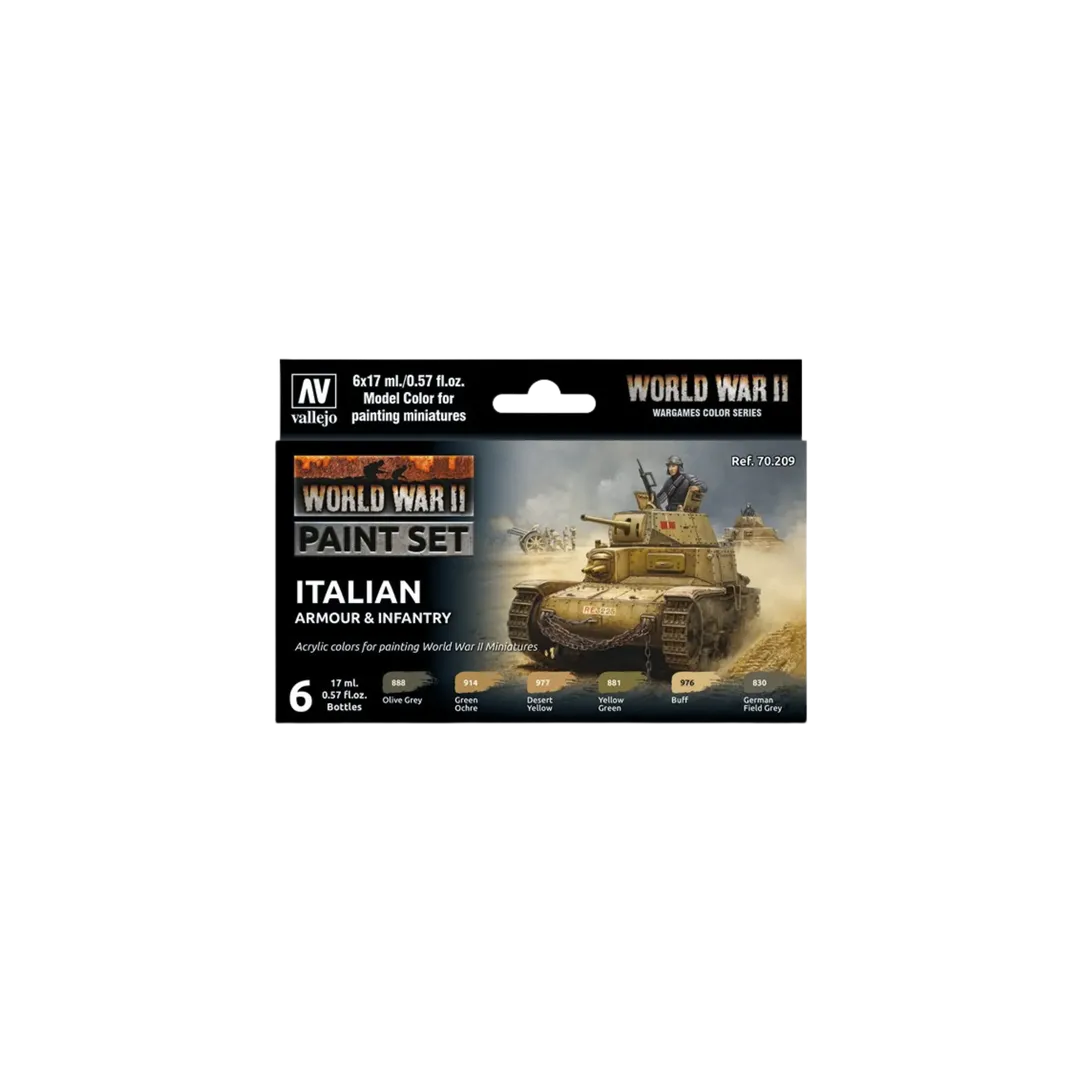 Model Color: WWII Italian Armour & Infantry-Vallejo-Radaddel
