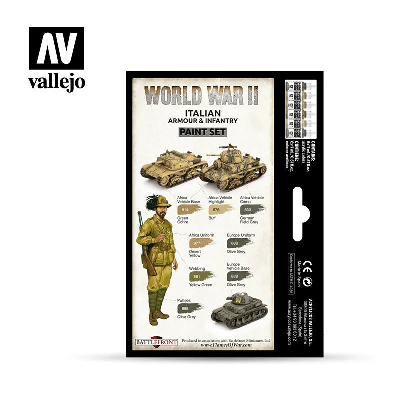 Model Color: WWII Italian Armour & Infantry-Vallejo-Radaddel