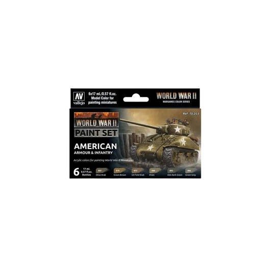 Model Color: WWII American Armour & Infantry-Vallejo-Radaddel