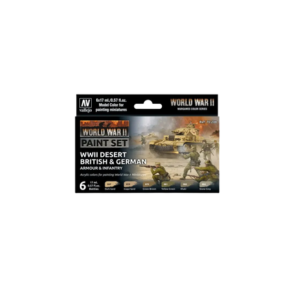 Model Color: WWII Desert British & German Armour & Infantry-Vallejo-Radaddel