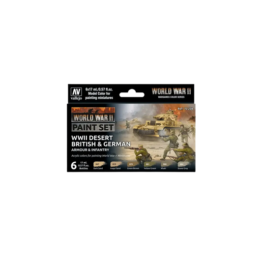 Model Color: WWII Desert British & German Armour & Infantry-Vallejo-Radaddel