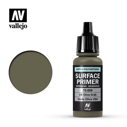 Vallejo Surface Primer US Olive Drab 17 ml 70608-Vallejo-Radaddel