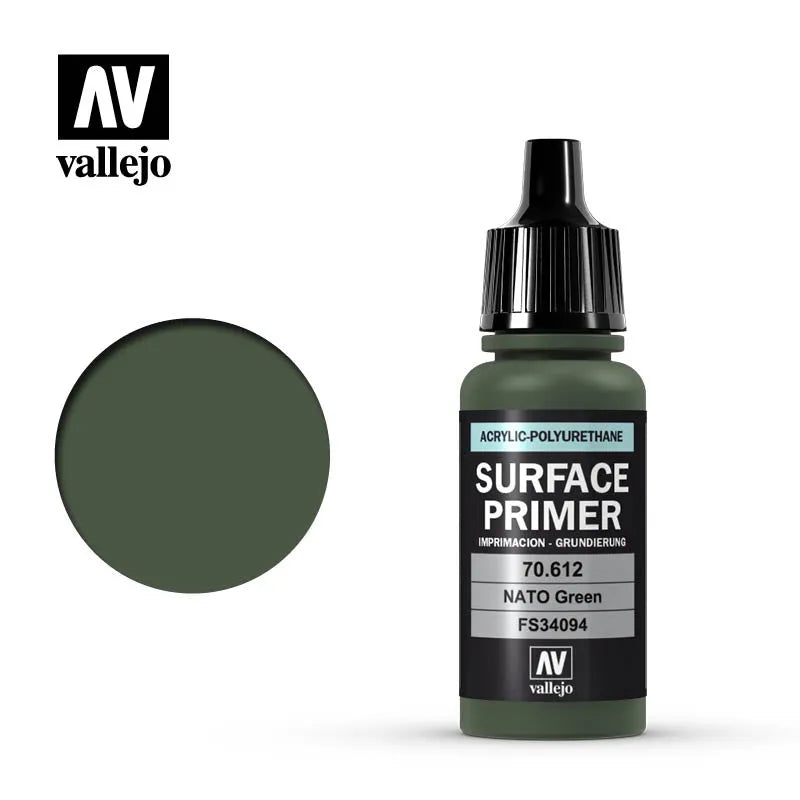 Vallejo Surface Primer NATO Green 17 ml 70612-Vallejo-Radaddel