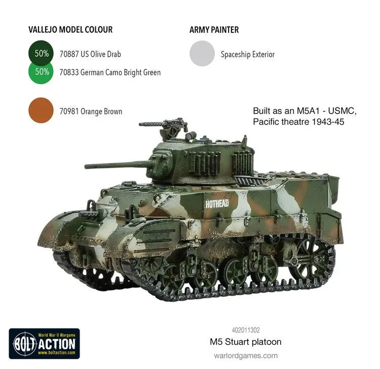 M5 Stuart Platoon-Warlord Games-Radaddel