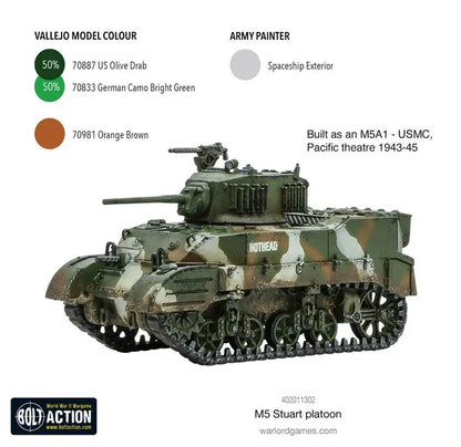 M5 Stuart Platoon-Warlord Games-Radaddel