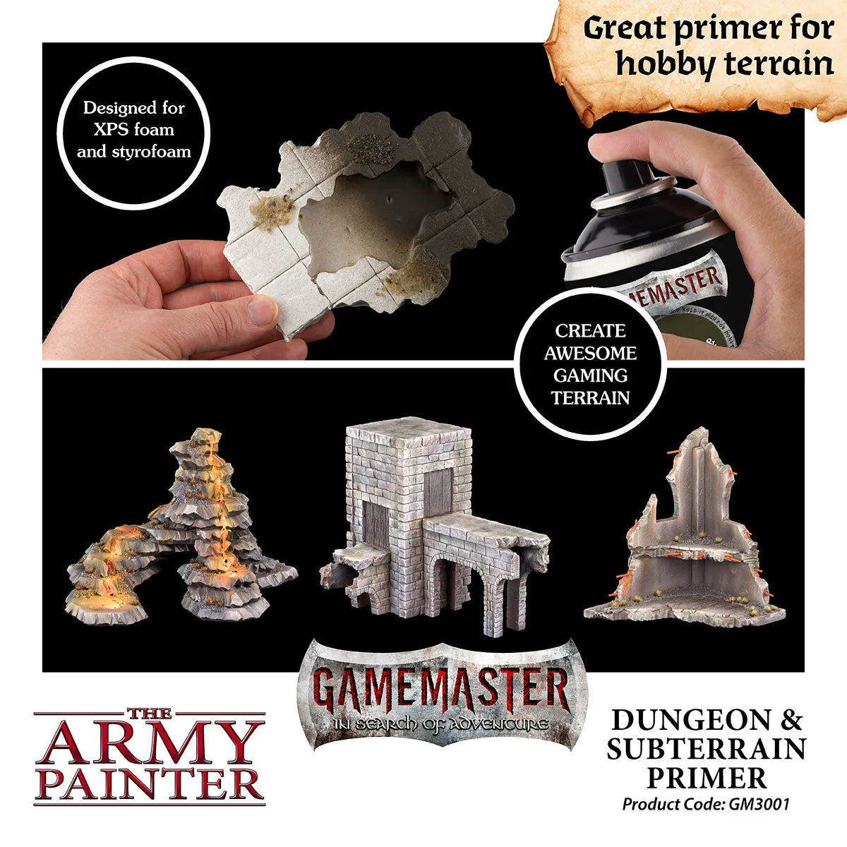 Gamemaster: Dungeon & Subterrain Terrain Primer-The Army Painter-Radaddel