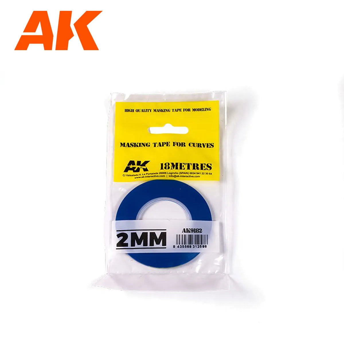 Masking Tape for Curves 2mm - 18 Meter-AK-Interactive-Radaddel