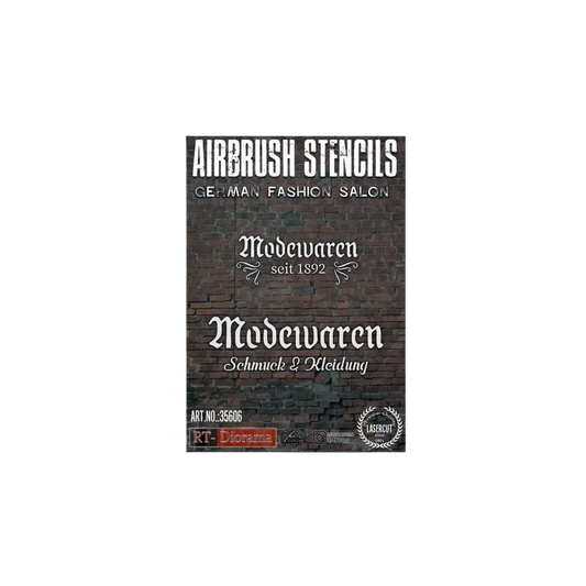 Stencil: German Fashion Salon 1/35-AK-Interactive-Radaddel