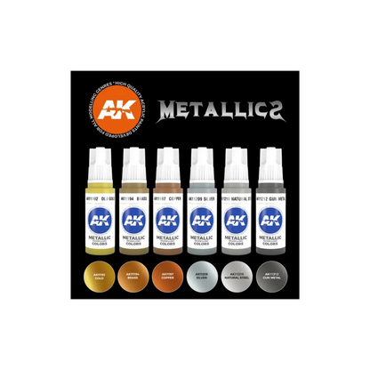 Metallics Colors Set-AK-Interactive-Radaddel